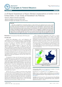 A GIS Based Assessment of Heavy Metals Contamination in Surface