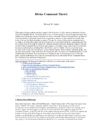 Divine Command Theory