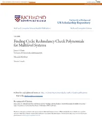 Finding Cyclic Redundancy Check Polynomials for Multilevel Systems James A