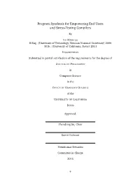 Program Synthesis for Empowering End Users and Stress-Testing Compilers