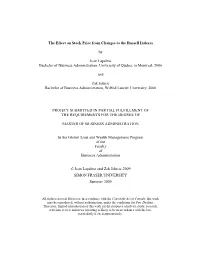 The Effect on Stock Price from Changes to the Russell Indexes By