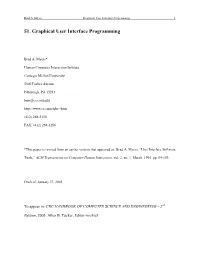 51. Graphical User Interface Programming