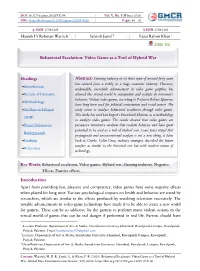 Behavioral Escalation: Video Game As a Tool of Hybrid War