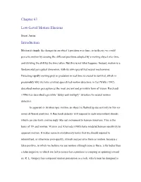 Chapter 63 Low-Level Motion Illusions Introduction