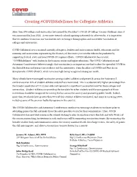 Creating #Covidsafezones for Collegiate Athletics
