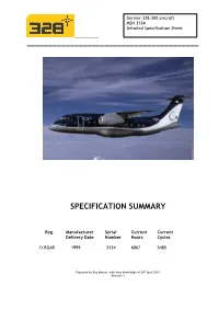 Dornier MSN 3134 328 Specification