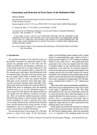 Generation and Detection of Fock-States of the Radiation Field