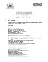 Governing Board Minutes