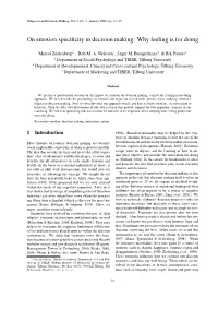 On Emotion Specificity in Decision Making