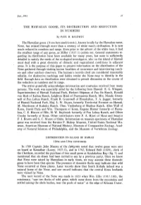 The Hawaiian Goose, Its Distribution and Reduction in Numbers