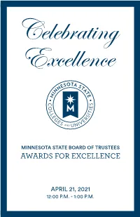 2021 Minnesota State Board of Trustees Awards for Excellence