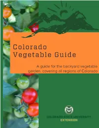Colorado Vegetable Guide