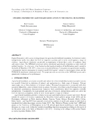 Distributed Agent-Based Simulation in the Digital Humanities