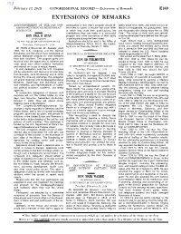 Extensions of Remarks E169 EXTENSIONS of REMARKS