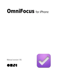 Omnifocus for Iphone Manual