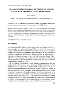 (Pipunculidae: Diptera) of Šúr Natural Reserve, Their Habitat Preference and Phenology
