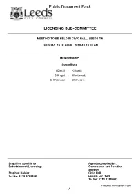 (Public Pack)Agenda Document for Licensing Sub-Committee, 16/04