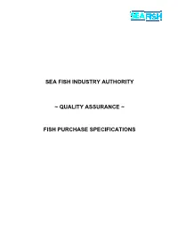 Specifications for the Purchase of Fish Revised 03