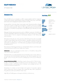 Amazon Inc. Stock Rating BUY