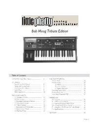 Bob Moog Tribute Edition