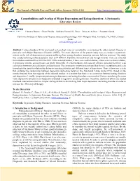 Comorbidities and Overlap of Major Depression and Eating Disorders: a Systematic Literature Review