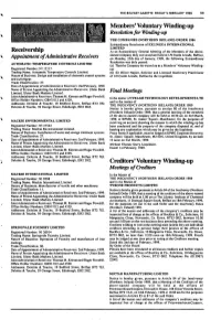 Creditors' Voluntary Winding-Up