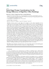 Early-Stage Design Considerations for the Energy-Efficiency of High-Rise