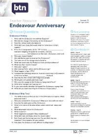 Endeavour Anniversary