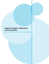 Indigenous Peoples, Global Issues and Sustainability