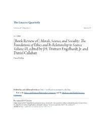Morals, Science, and Sociality: the Foundations of Ethics and Its Relationship to Science Volume III, Edited by JH