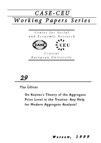 On Keynes's Theory of the Aggregate Price Level in the Treatise: Any Help for Modern Aggregate Analysis?