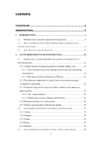State Responses to Honour Killings