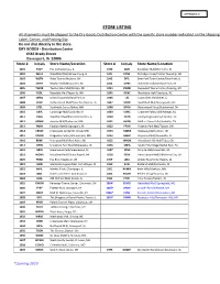 Store Listing