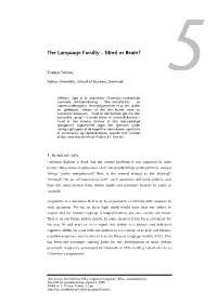 The Language Faculty – Mind Or Brain?