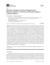 The Wave Energy Converter Design Process: Methods Applied in Industry and Shortcomings of Current Practices