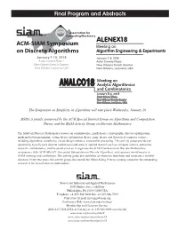 Final Program and Abstracts