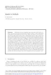 Limits to Biofuels