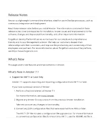 Release Notes What's