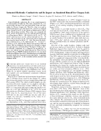Saturated Hydraulic Conductivity and Its Impact on Simulated Runoff for Claypan Soils