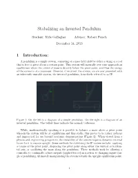 Stabalizing an Inverted Pendulum