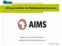 African Institute for Mathematical Sciences