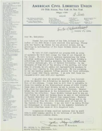 American Civil Liberties Union Prof