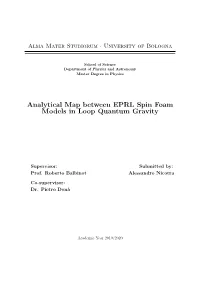 Analytical Map Between EPRL Spin Foam Models in Loop Quantum Gravity
