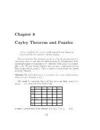 Chapter 8 Cayley Theorem and Puzzles