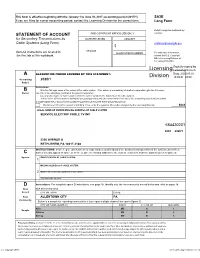 Licensing Division for the Correct Form