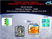 Microwave Instruments and Tropical Cyclone Applications