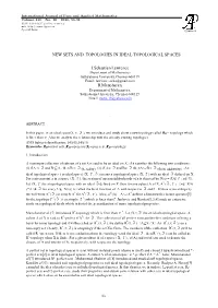 New Sets and Topologies in Ideal Topological Spaces J