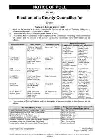 Notice of Poll