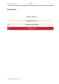 Programme Monday, March 24