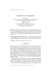 Rewriting Via Coinserters